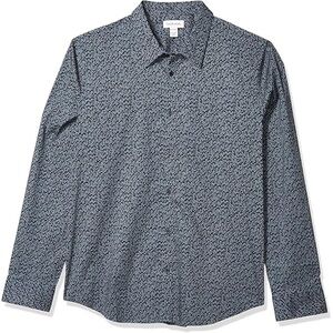 Chaps, Men's Blue Patterned Casual Shirt,Contemporary,Excellent Condition,Size L